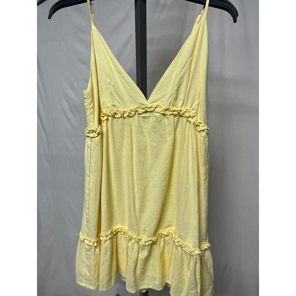 Paper Crane Pastel Yellow Mini Dress